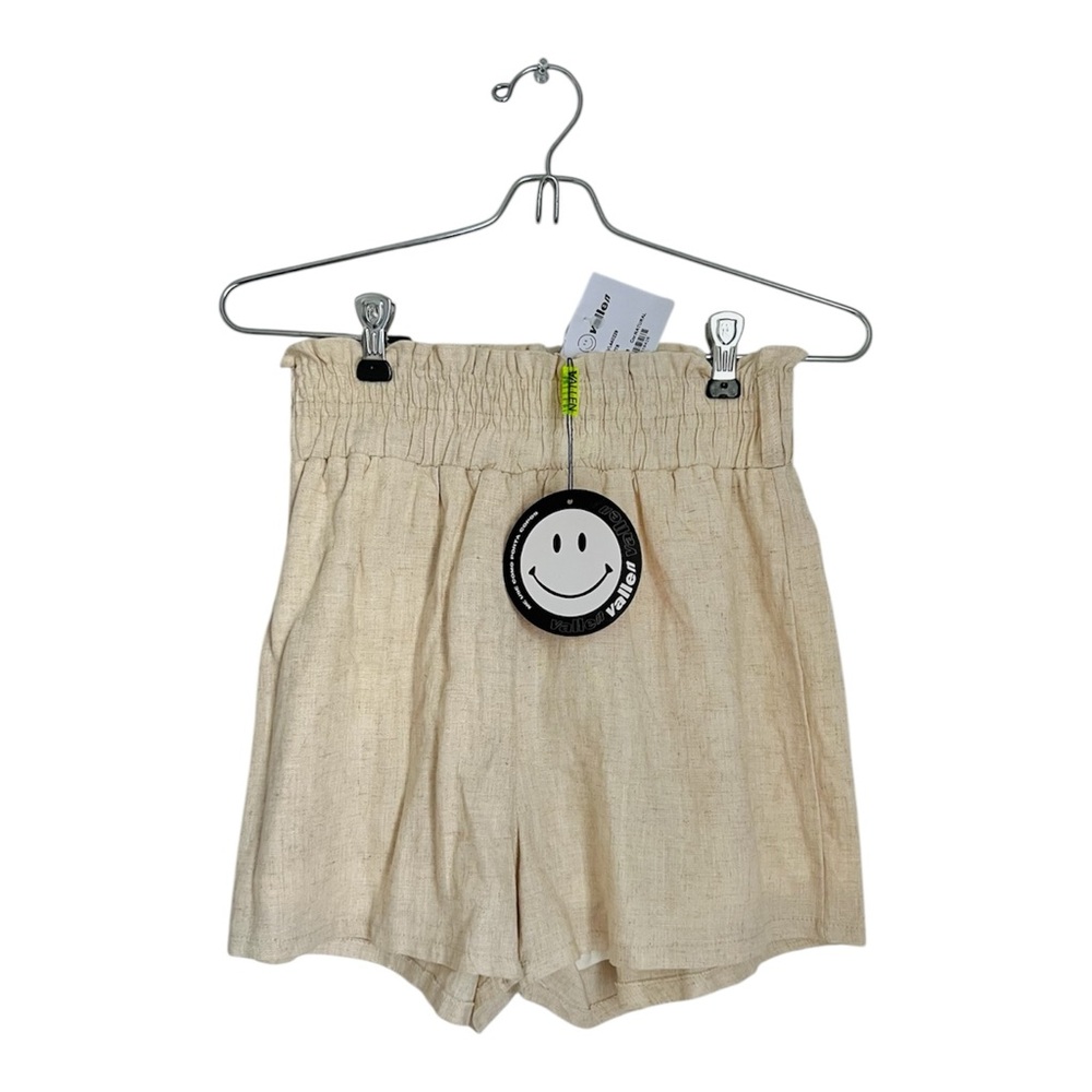 Vallen NWT Boho Linen Blend Beige Summer Casual Kids Shorts Size XXL (18) Girls